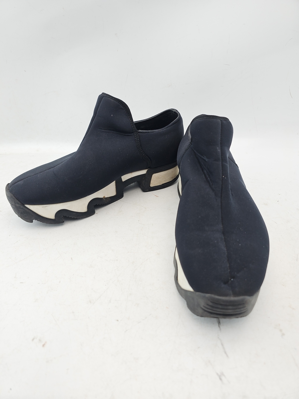 Black Platform Slip-On Women's Sneakers